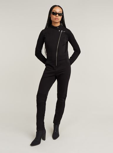 Biker Slim Sweat Jumpsuit